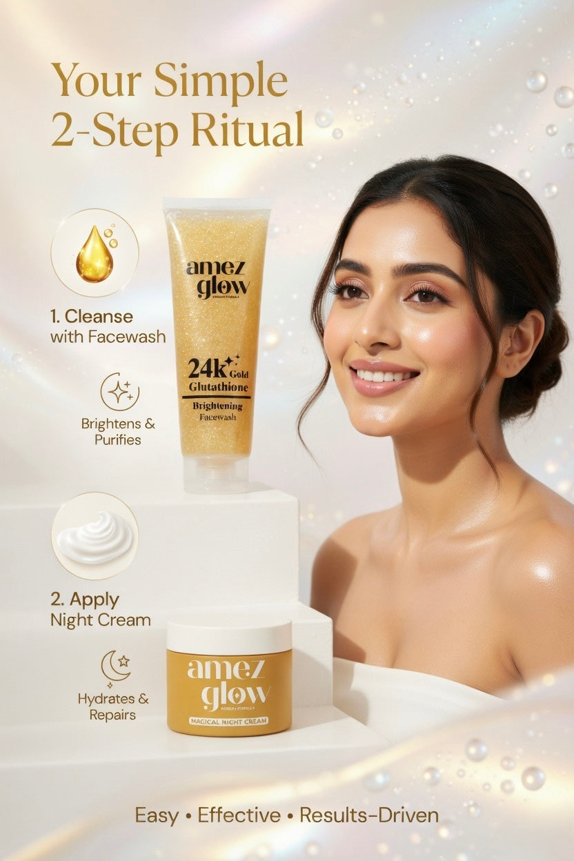 Daily Glow Routine (Night Cream & Facewash)