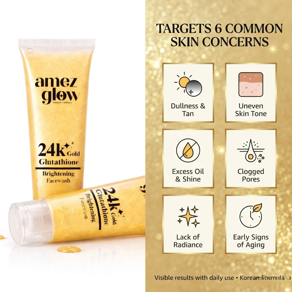 24k Gold Brightening Facewash pack of 2